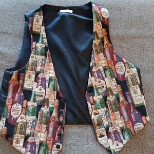 Colorful Wine Bottle Pattern Vest